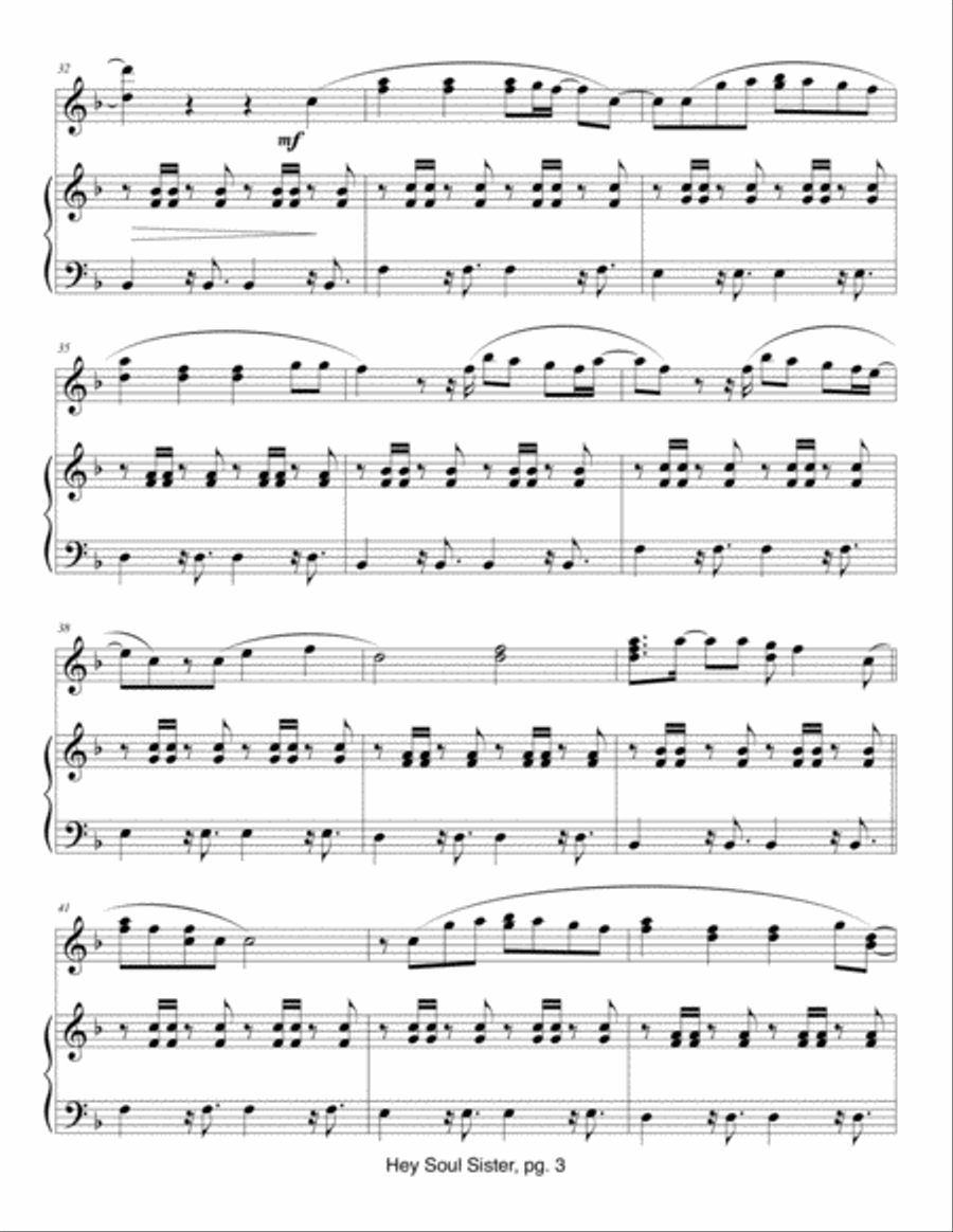Hey, Soul Sister Glockenspiel scores gallery preview page 3