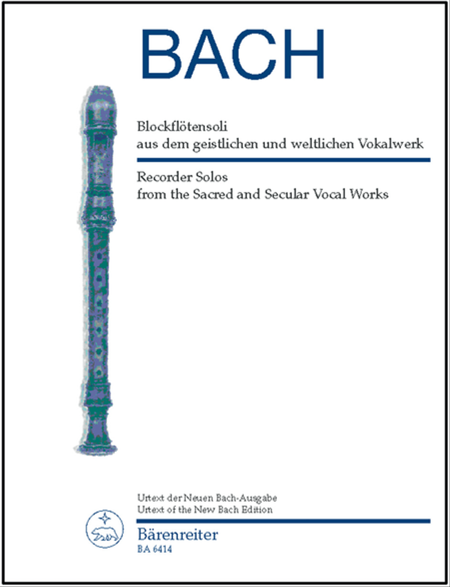 Blockflotensoli aus dem geistlichen und weltlichen Vokalwerk Recorder scores gallery preview page 1
