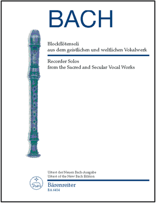 Book cover for Blockflotensoli aus dem geistlichen und weltlichen Vokalwerk