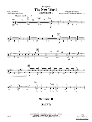 Suite from The New World: 1st Percussion