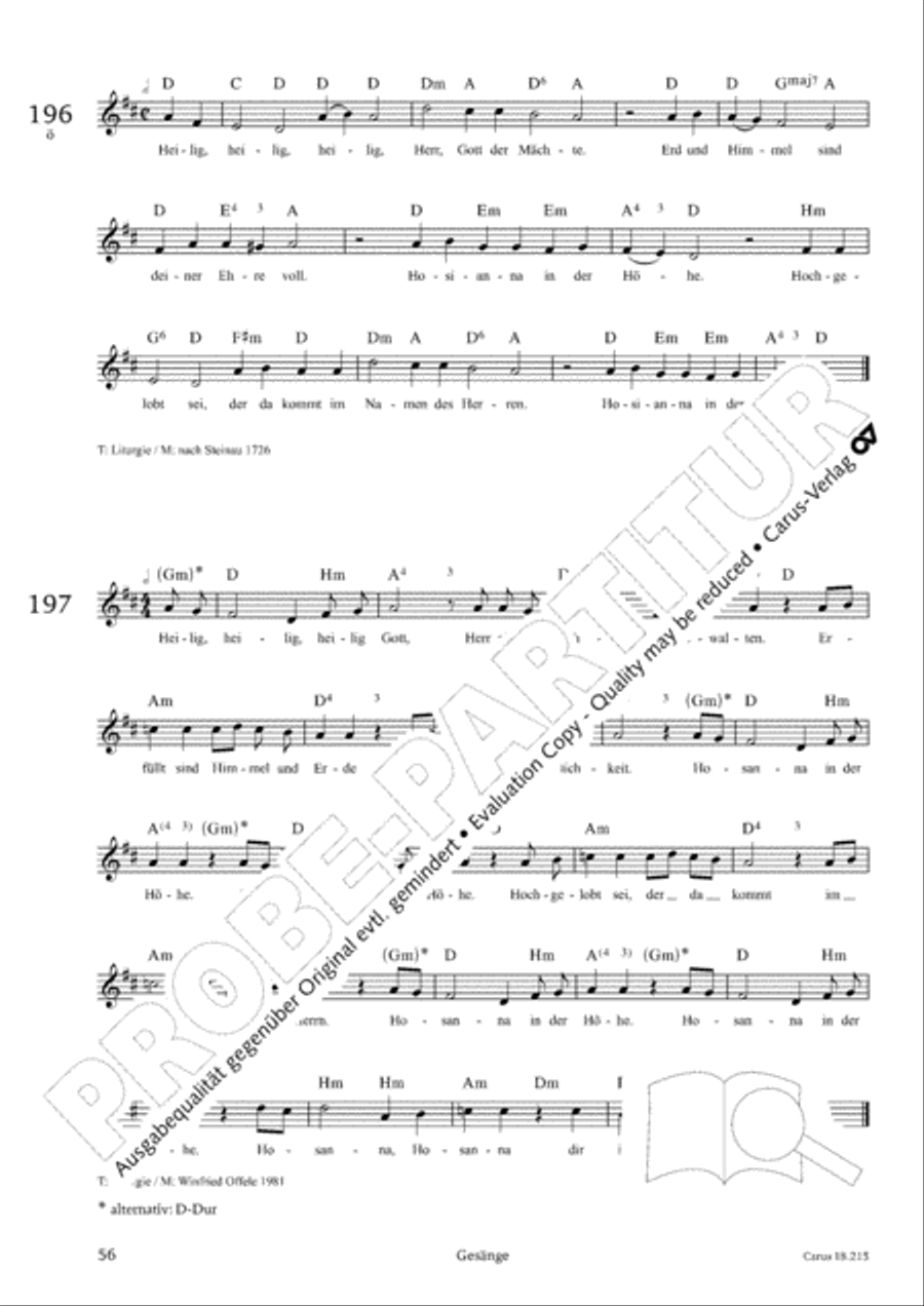 Gitarrenbuch zum Gotteslob Guitar scores gallery preview page 54