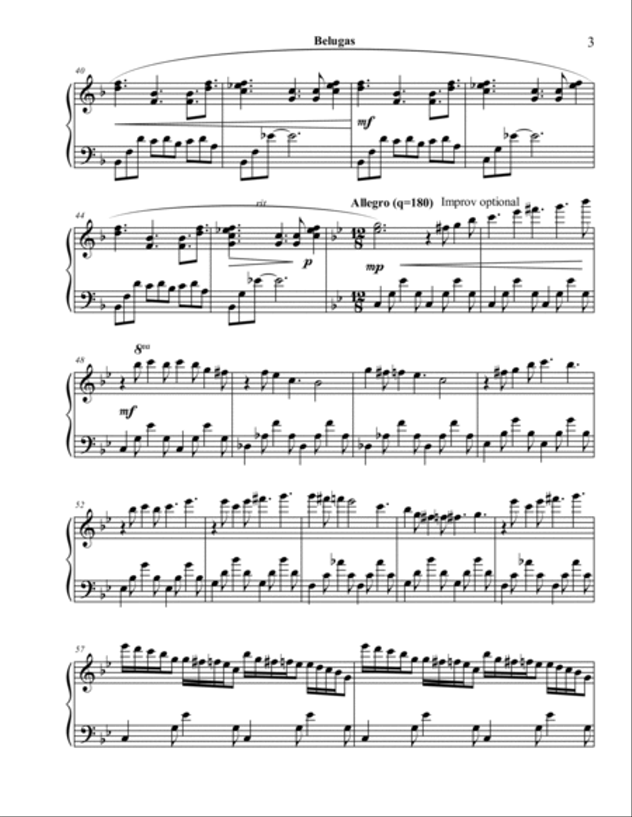 Belugas Piano Solo scores gallery preview page 3