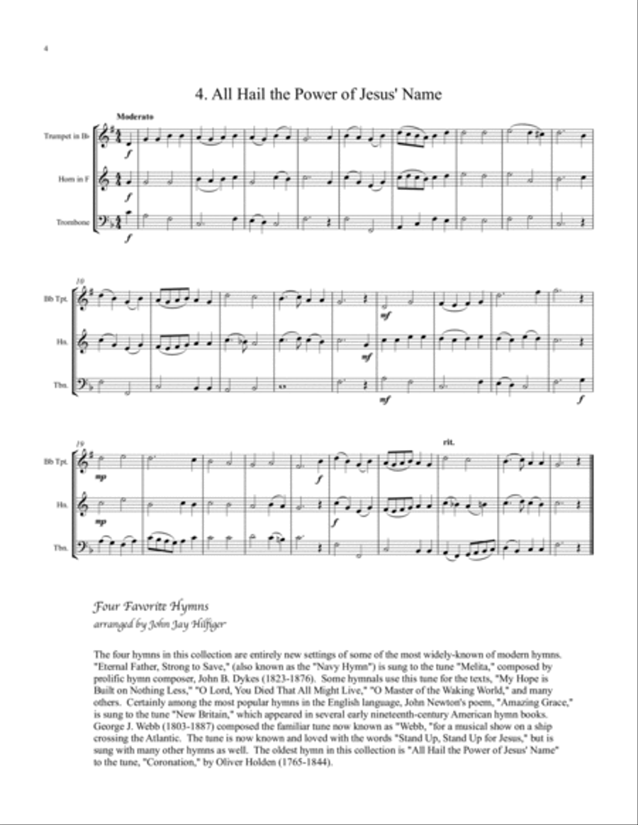 4 Favorite Hymns 4 Favorite Hymns Brass Trio scores gallery preview page 5