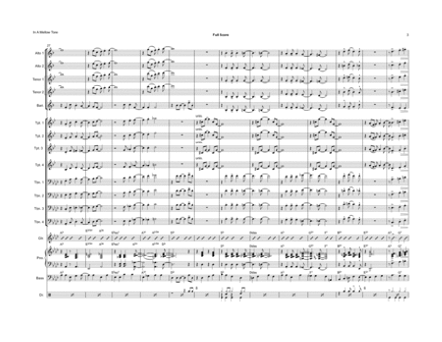 In A Mellow Tone Jazz Ensemble scores gallery preview page 3