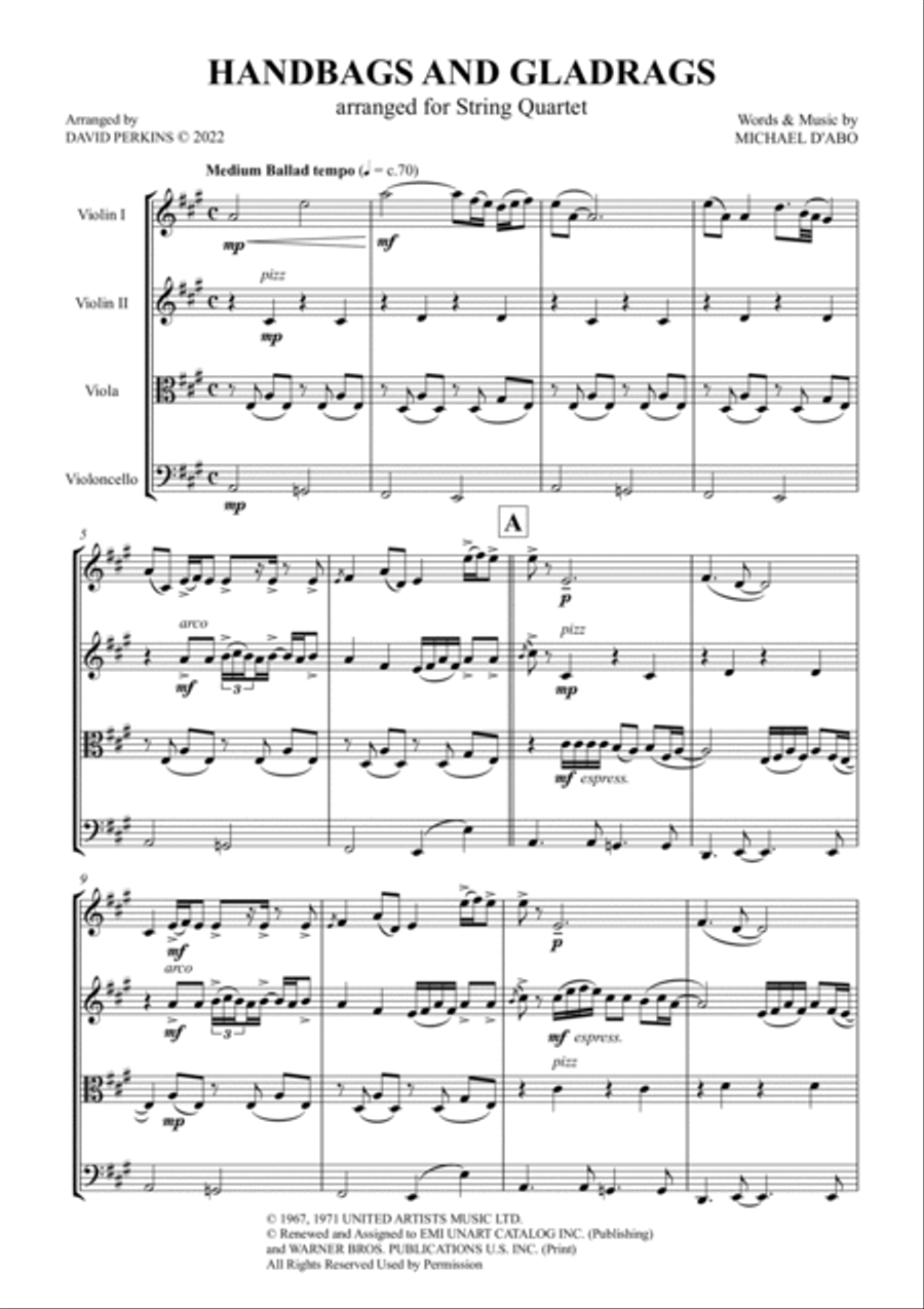Handbags And Gladrags String Quartet scores gallery preview page 3