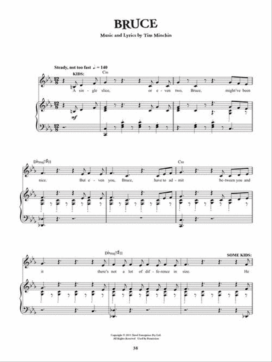 Roald Dahl's Matilda – The Musical Piano, Vocal scores gallery preview page 6