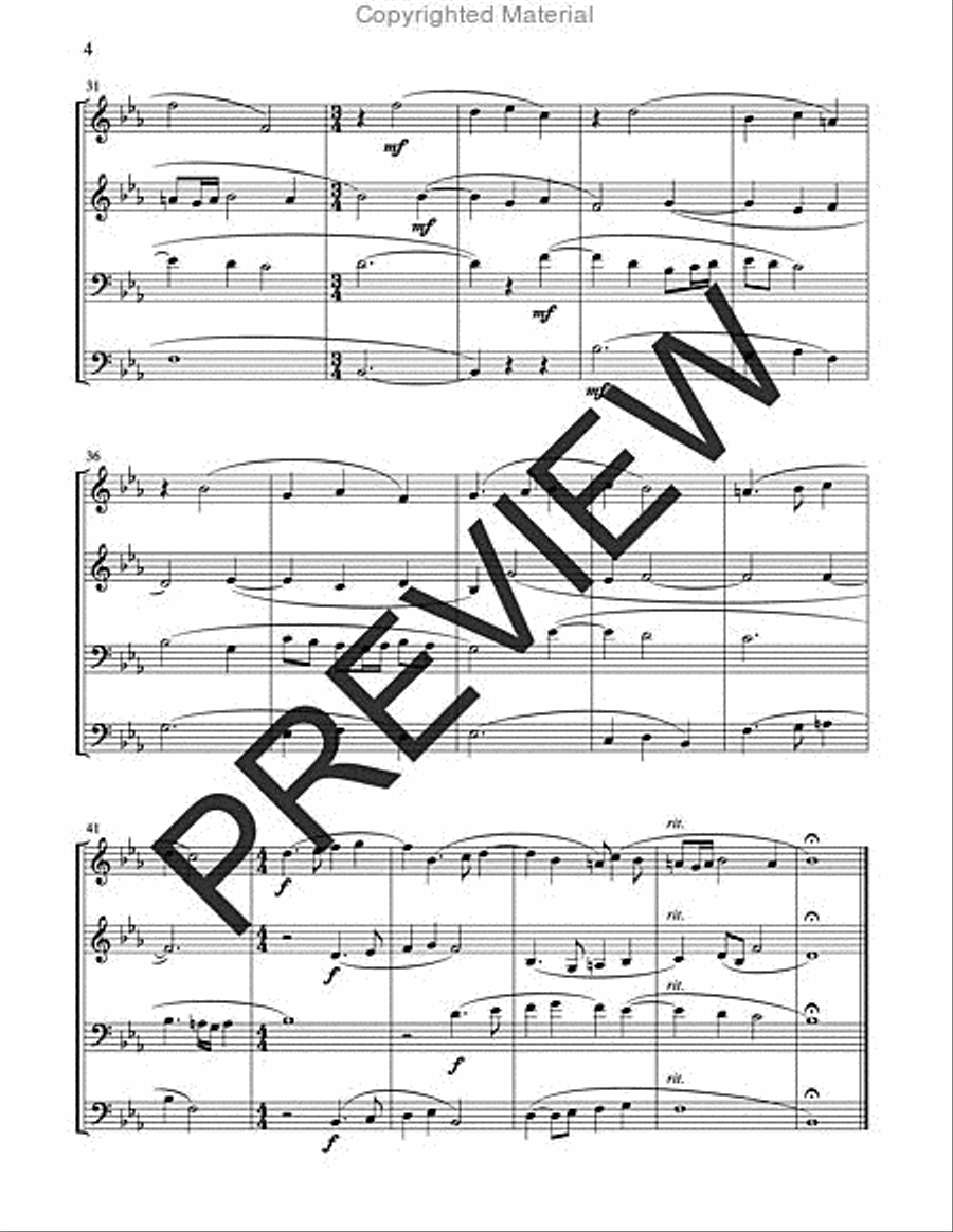 Two Renaissance Motets for Brass Quartet - Volume 1 Brass Quartet scores gallery preview page 4