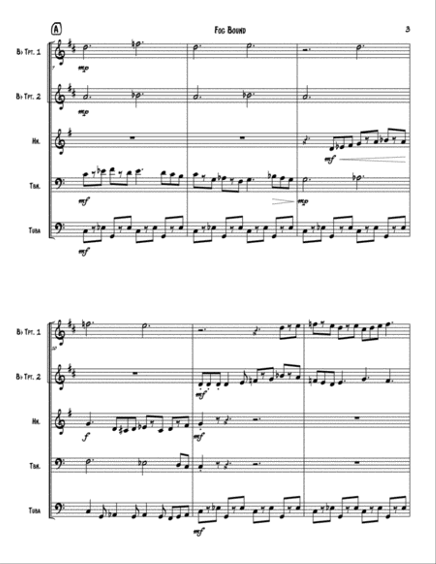 Fog Bound Brass Ensemble scores gallery preview page 3