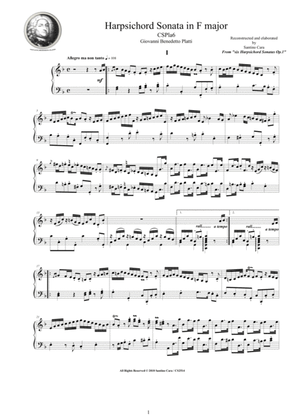 Platti - Harpsichord (or Piano) Sonata No.3 in F major Op.1 CSPla6
