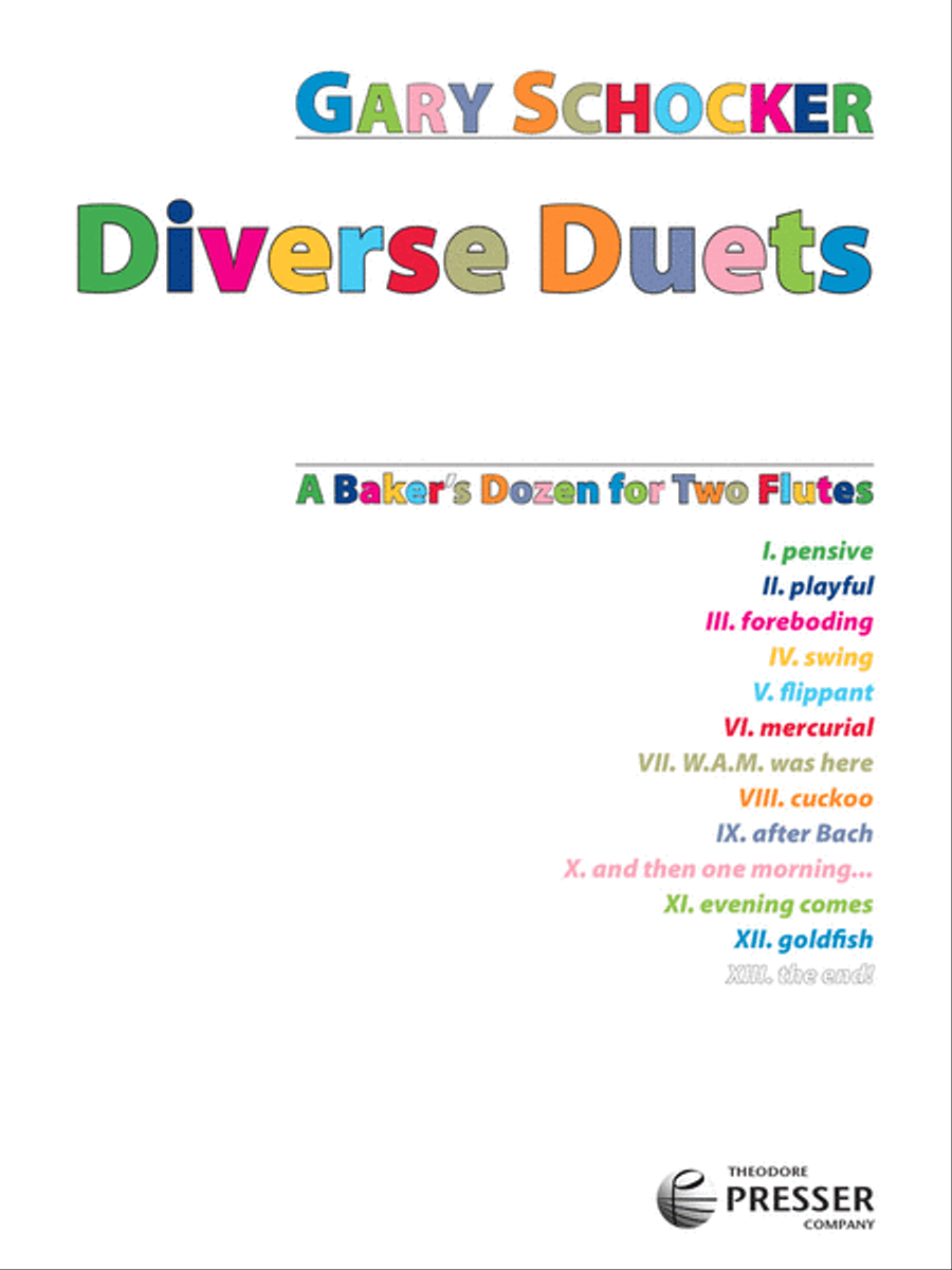 Diverse Duets Flute Duet scores gallery preview page 1