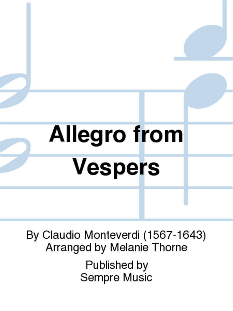 Allegro from Vespers Woodwind Quartet scores gallery preview page 1