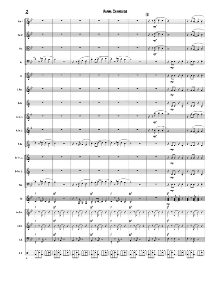 Karma Chameleon Concert Band scores gallery preview page 2