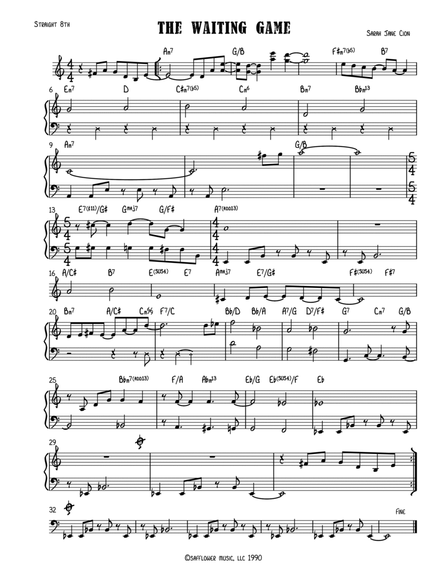 The Waiting Game Piano Method scores gallery preview page 1