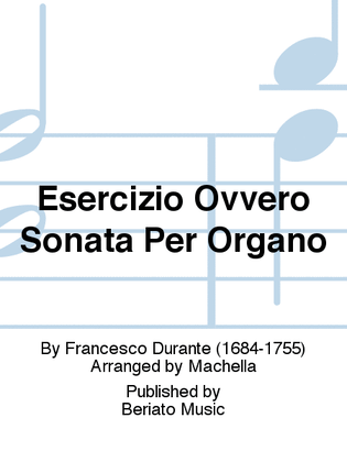 Esercizio Ovvero Sonata Per Organo