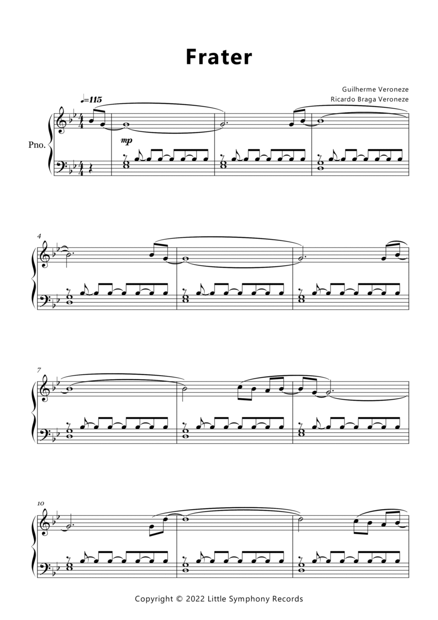 Frater Piano Solo scores gallery preview page 1