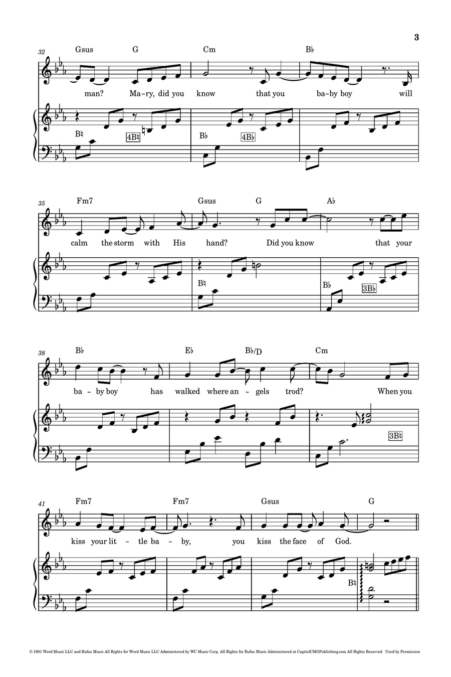 Mary, Did You Know? Harp scores gallery preview page 3
