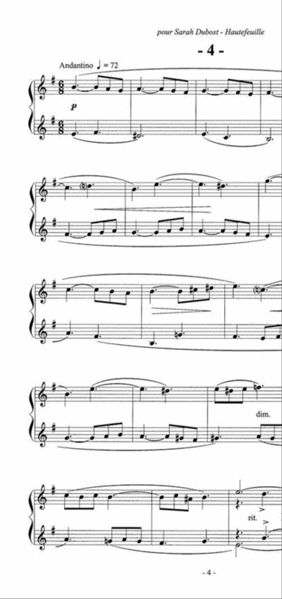 Promenade Aux Cercle Harmonique Piano Solo scores gallery preview page 4