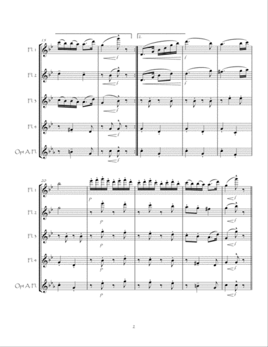 Hungarian Dance No5 for Flute Quartet Hungarian Dance No5 for Flute Quartet Flute Quartet scores gallery preview page 3