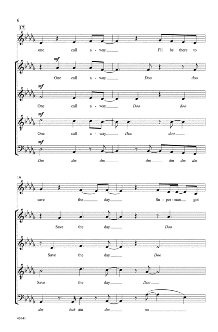 One Call Away One Call Away Choir scores gallery preview page 5