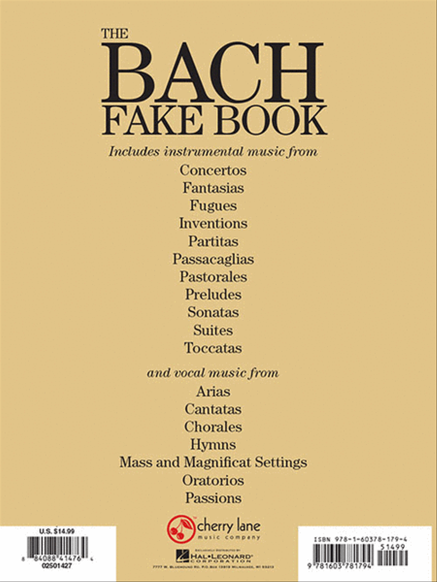 The Bach Fake Book The Bach Fake Book Piano Solo scores gallery preview page 7