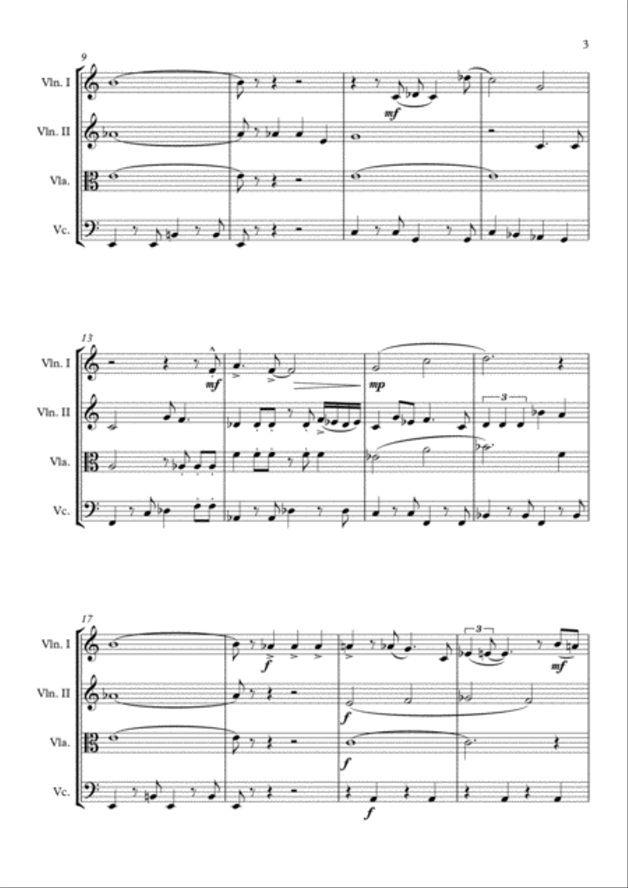 Goldfinger String Quartet scores gallery preview page 4