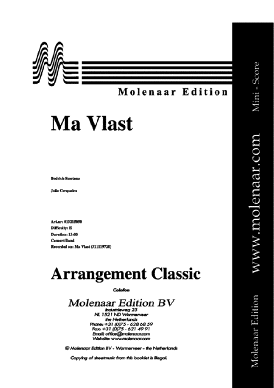 Ma Vlast Concert Band scores gallery preview page 2