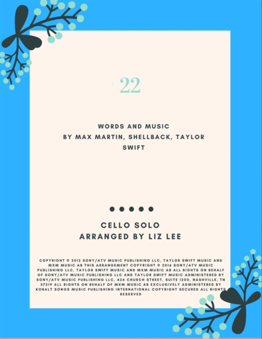 22 Cello Solo scores gallery preview page 1