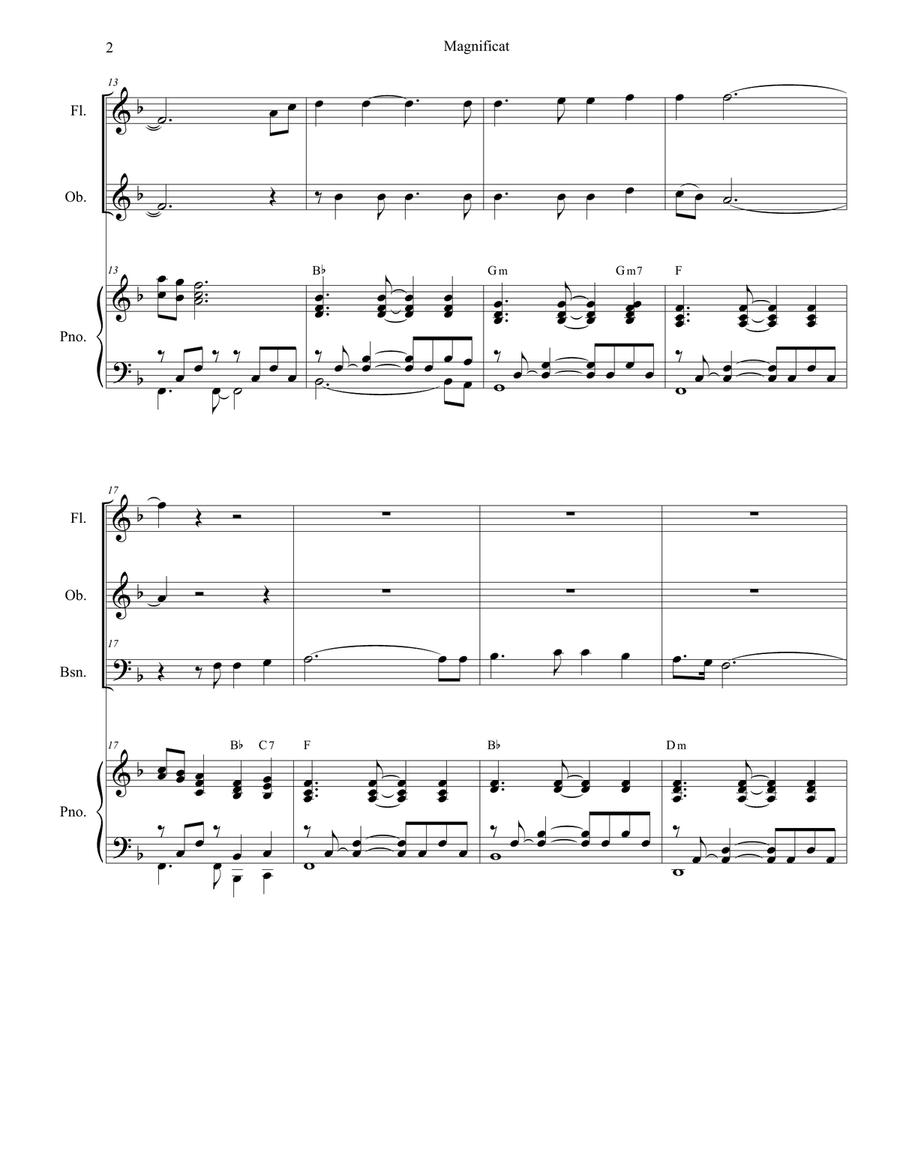 Magnificat Woodwind Quartet scores gallery preview page 2