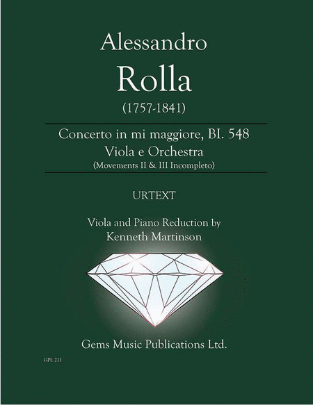 Concerto in mi maggiore, BI. 548 Viola e Orchestra