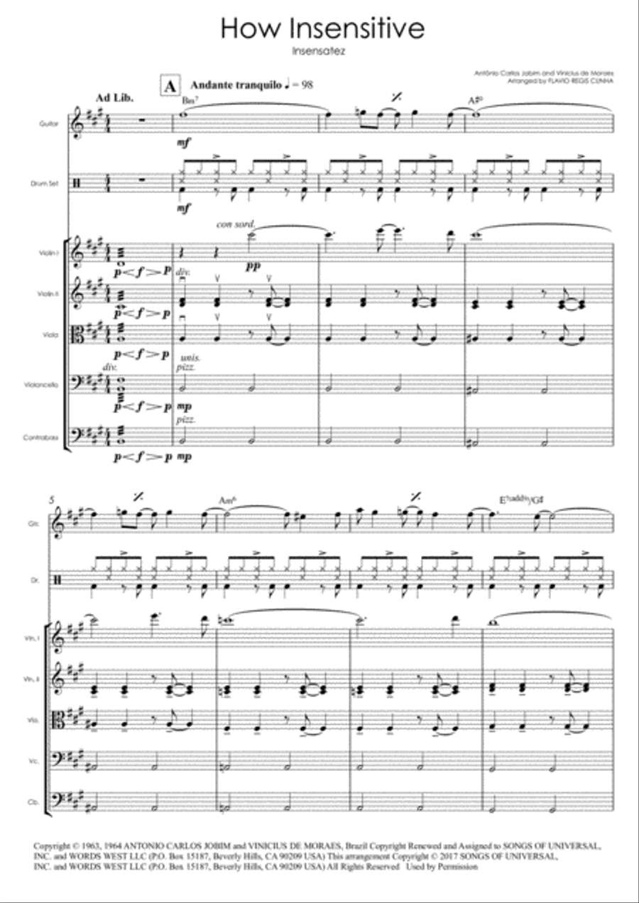 How Insensitive (insensatez) String Orchestra scores gallery preview page 2