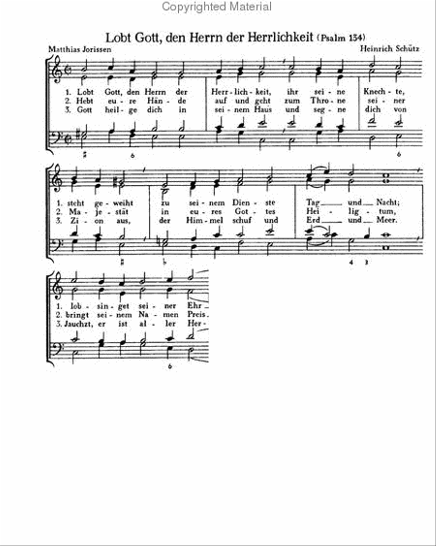 Franck: Aus tiefer Not; Schutz: Lobt Gott Score scores gallery preview page 3