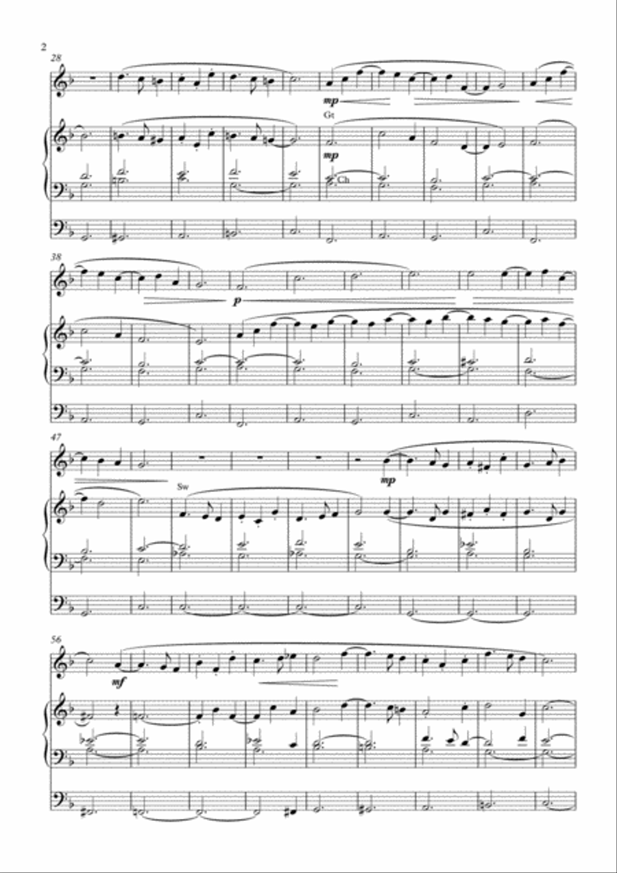 Communion in F for Trumpet and Organ by Simon Peberdy Trumpet Duet scores gallery preview page 3