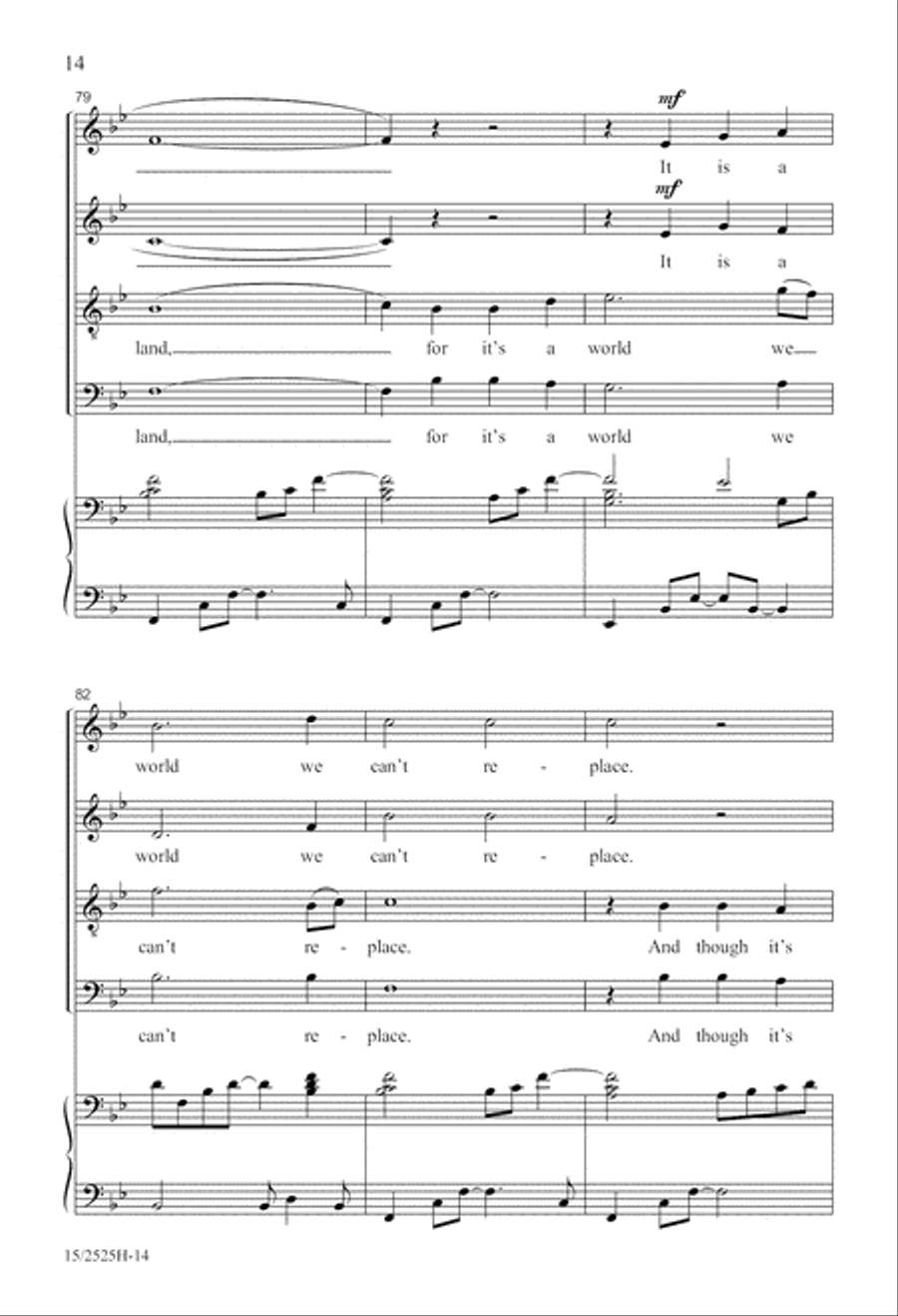 I Will Tread Lightly 4-Part scores gallery preview page 14