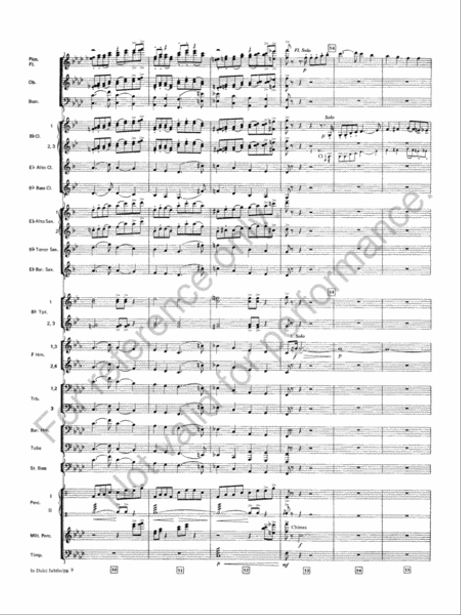 Symphonic Variations On 'In Dulci Jubilo' Concert Band scores gallery preview page 10
