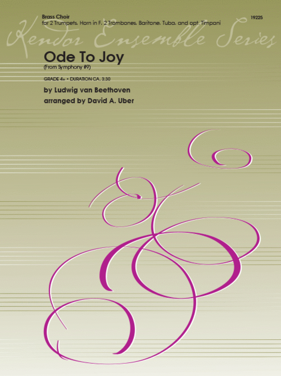 Ode To Joy (From Symphony #9) by David Uber Brass Ensemble - Sheet Music