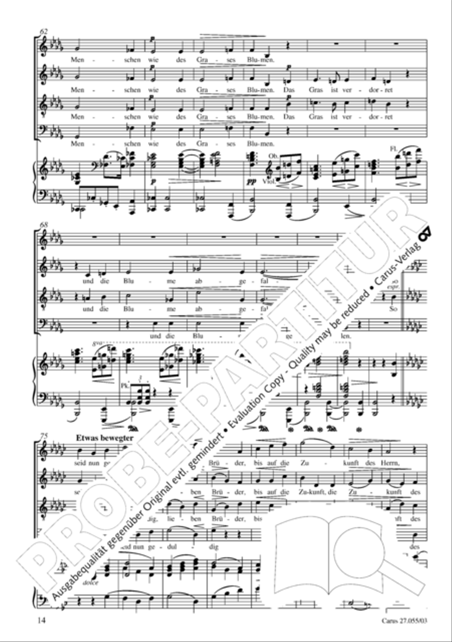 Ein Deutsches Requiem (German Requiem) 4-Part scores gallery preview page 17