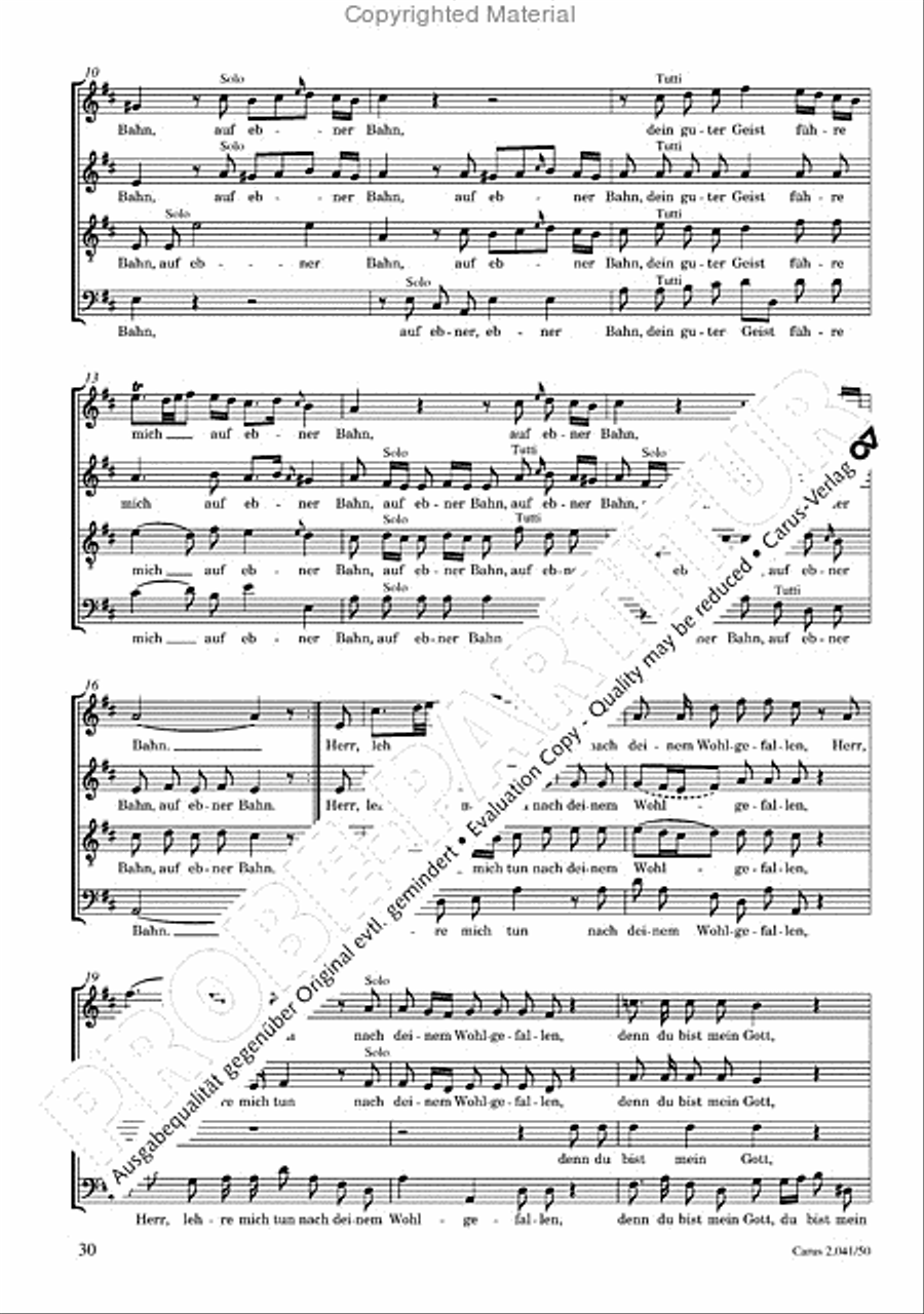 Motets and arias for choirs collected and edited by Johann Adam Hiller, vol. 5 Voice Solo scores gallery preview page 31