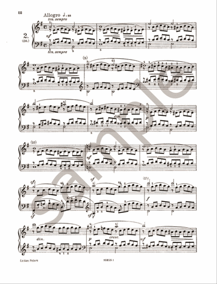 60 Studies for Piano, Selected and ed. by Hans von Bülow Piano Method scores gallery preview page 9
