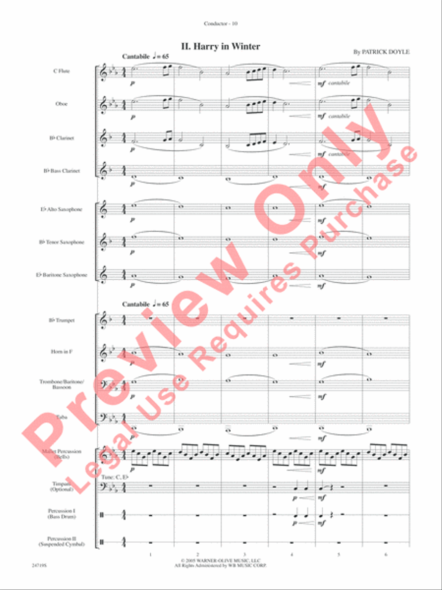 Harry Potter and the Goblet of Fire, Themes from Concert Band scores gallery preview page 12