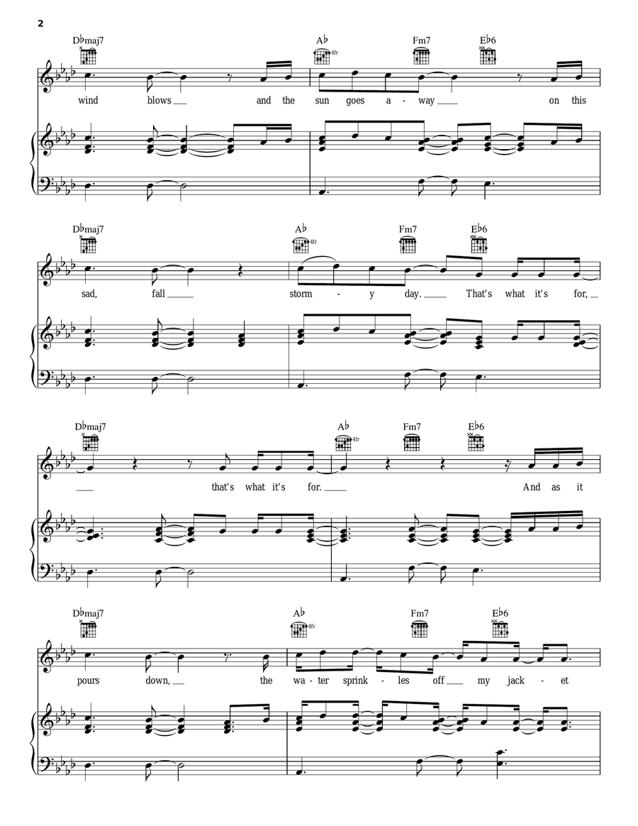 Yellow Raincoat Yellow Raincoat Piano, Vocal, Guitar scores gallery preview page 2