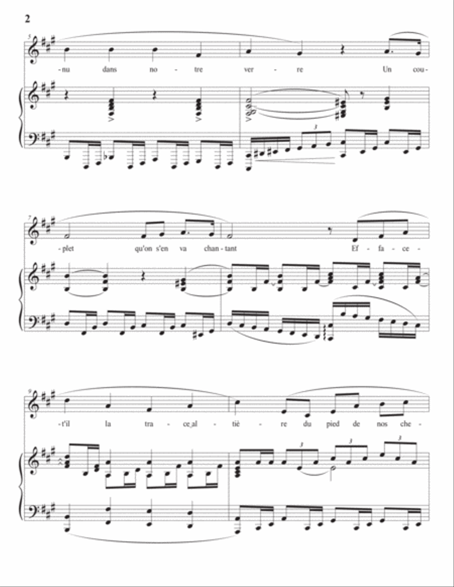 MAGNARD: Le Rhin allemand, Op. 3 no. 3 (transposed to F-sharp minor) Voice scores gallery preview page 3