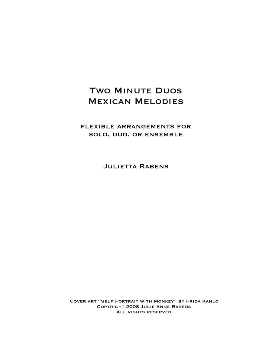 Two Minute Duos: Mexican Melodies Chamber Orchestra scores gallery preview page 3