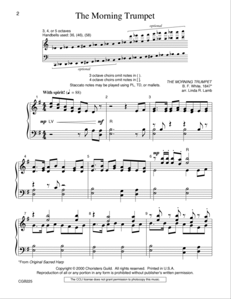 The Morning Trumpet Handbell Choir scores gallery preview page 2