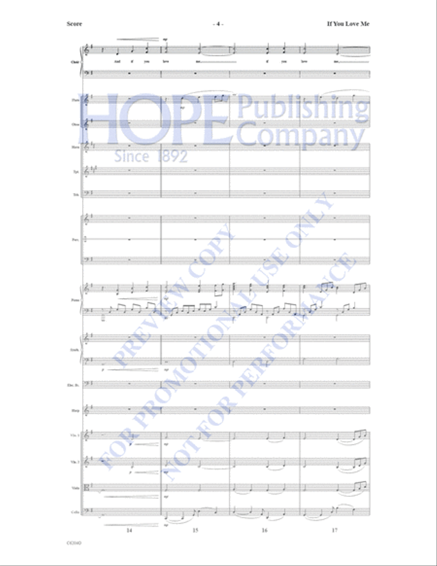If You Love Me Choir scores gallery preview page 5