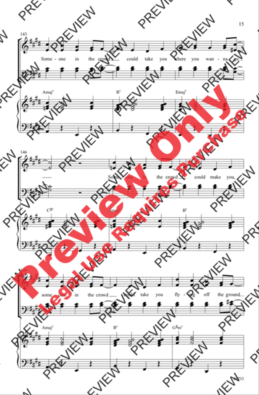 Someone in the Crowd 4-Part scores gallery preview page 15
