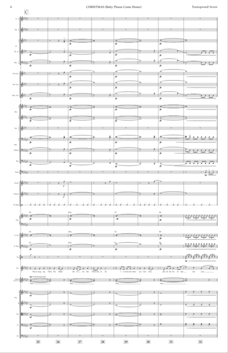 Christmas (Baby Please Come Home) Full Orchestra scores gallery preview page 4