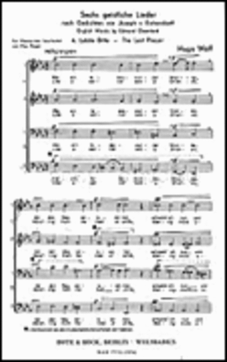 Letzte Bitte (The Last Prayer) TTBB scores gallery preview page 1