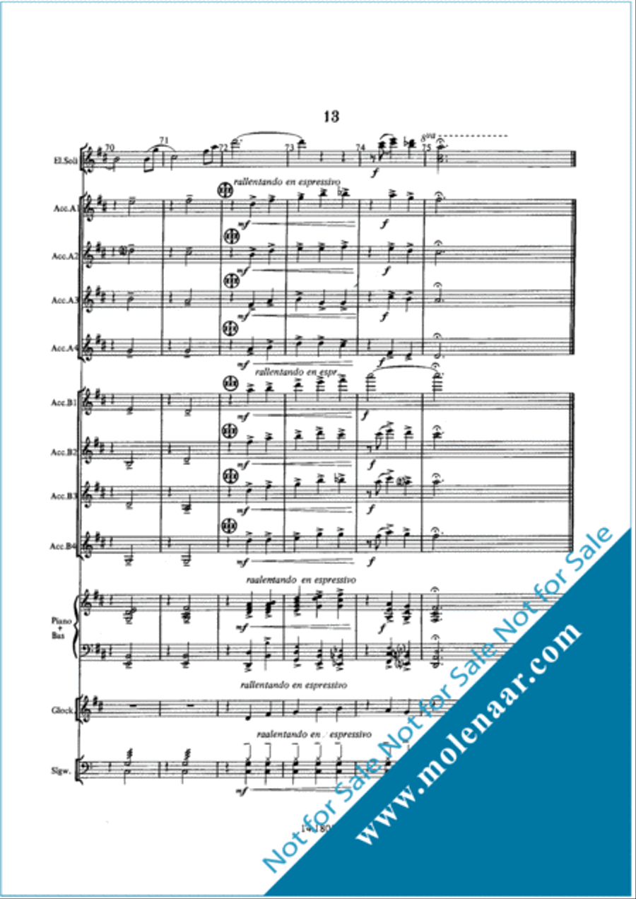 Serenade (Suite Aan Haarlem) Accordion Orchestra scores gallery preview page 17