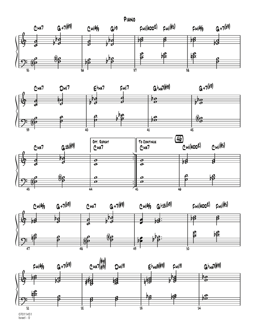 Israel - Piano Jazz Ensemble scores gallery preview page 2
