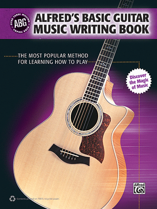 Book cover for Alfred's Basic Guitar Music Writing Book